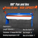 MechMaxx 100-inch Manual Sheet Metal Brake - 12 Gauge Bending Capacity, Adjustable Fingers, 8 Ft. Heavy-Duty Steel Construction, Precision Bending for Box and Pan PB10012 - view 2