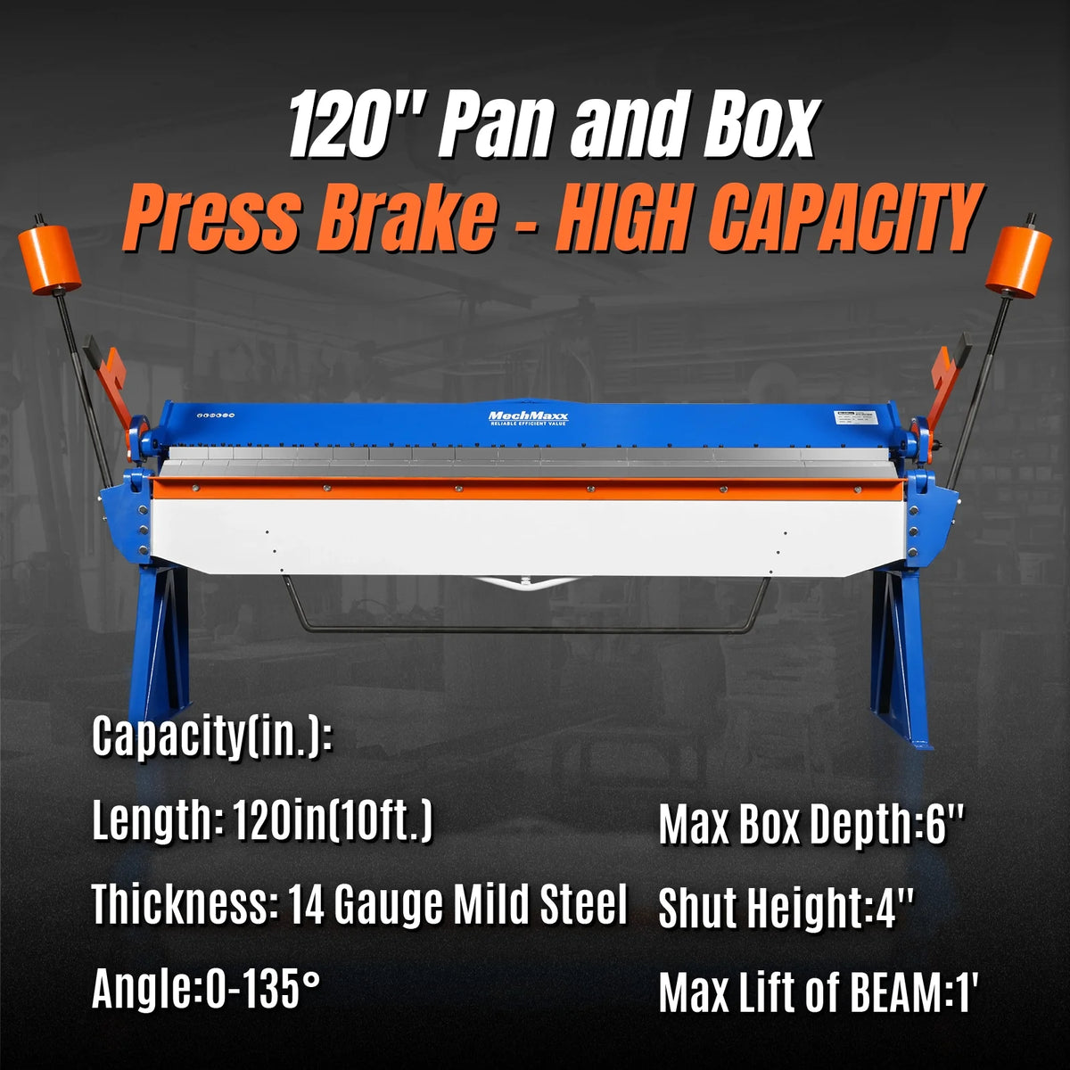 MechMaxx 120" Manual Sheet Metal Brake — PB12014