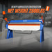 MechMaxx 80-inch Manual Sheet Metal Brake - 12 Gauge Bending Capacity, Adjustable Fingers, 6 Ft. Heavy-Duty Steel Construction for Precision Bending PB8012 - view 3