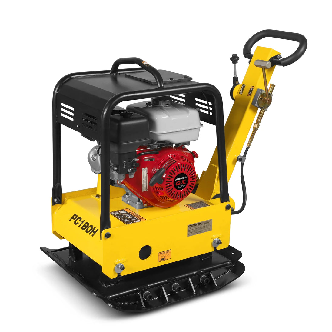 MechMaxx Honda GX270 Reversible Plate Compactor with Wheel Kit and Extension Plates, 6750 lb Centrifugal Force, PC180H