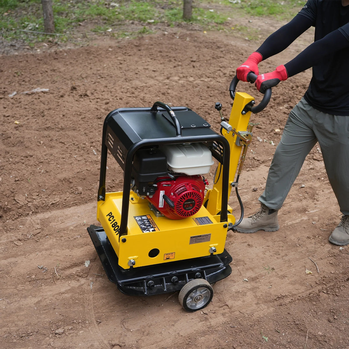 MechMaxx Honda GX270 Reversible Plate Compactor with Wheel Kit and Extension Plates, 6750 lb Centrifugal Force, PC180H - view 3