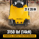 MechMaxx Honda GX160 Vibratory Plate Compactor with Wheel Kit, 3150 lb Centrifugal Force for Soil, Gravel, Asphalt and Paver Base, PC80H - view 4