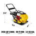 MechMaxx Honda GX160 Vibratory Plate Compactor with Wheel Kit, 3150 lb Centrifugal Force for Soil, Gravel, Asphalt and Paver Base, PC80H - view 2