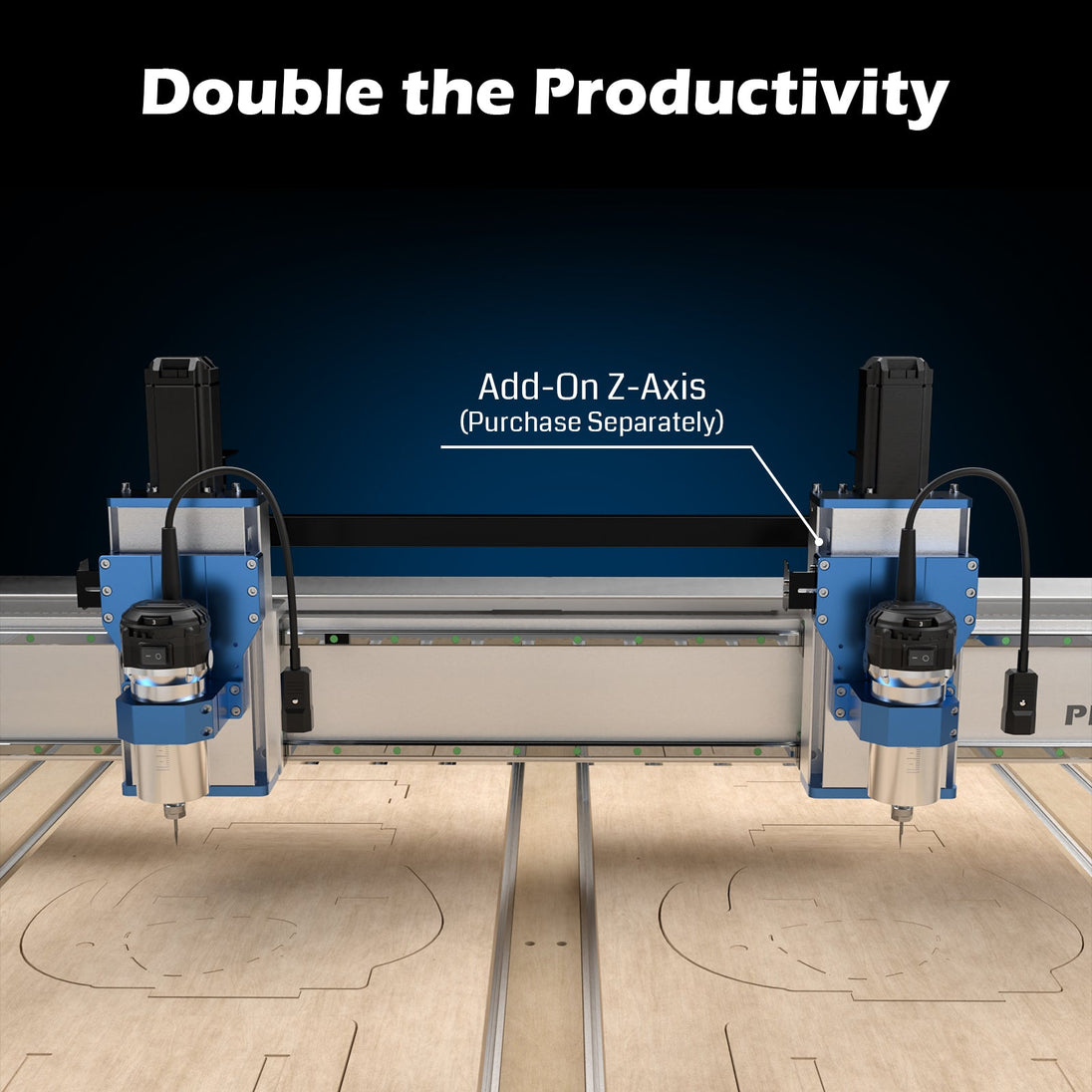 PROVerXL 4x4 CNC router with dual Z-axis and ball screw drive