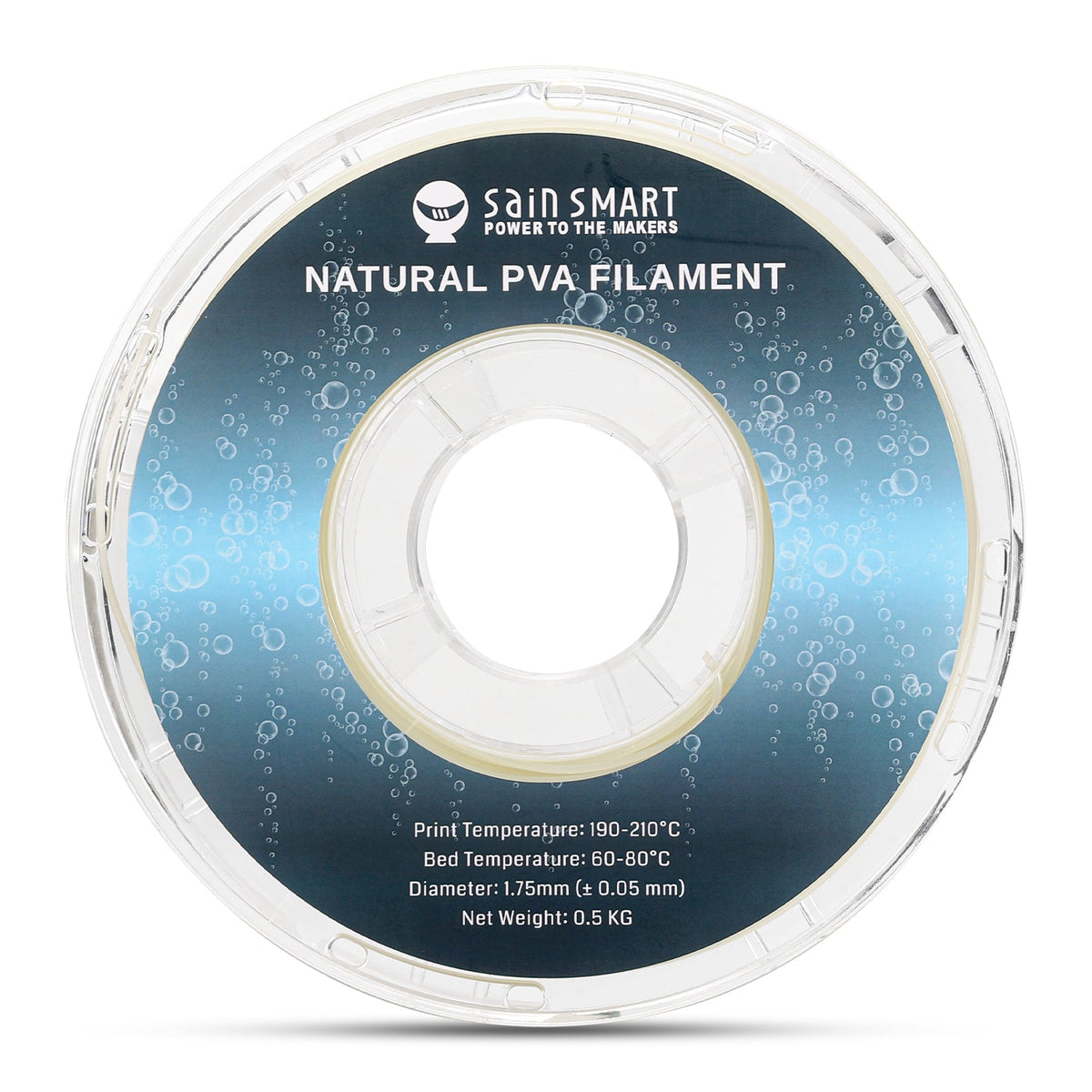 Natural PVA water soluble dissolvable filament 1.75mm