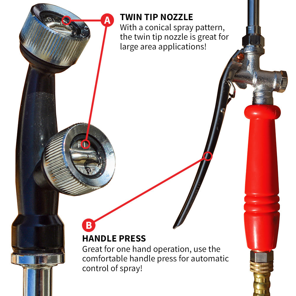 5 Gallon Gas Backpack Sprayer 450 PSI Pump with Nozzle Bundle - view 8