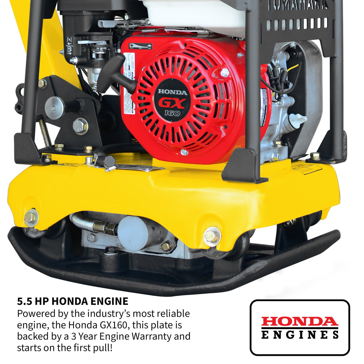 5.5 HP Honda Reverse Plate Compactor 19x14 Plate for Asphalt, Aggregate, Cohesive Soil Compaction - view 4