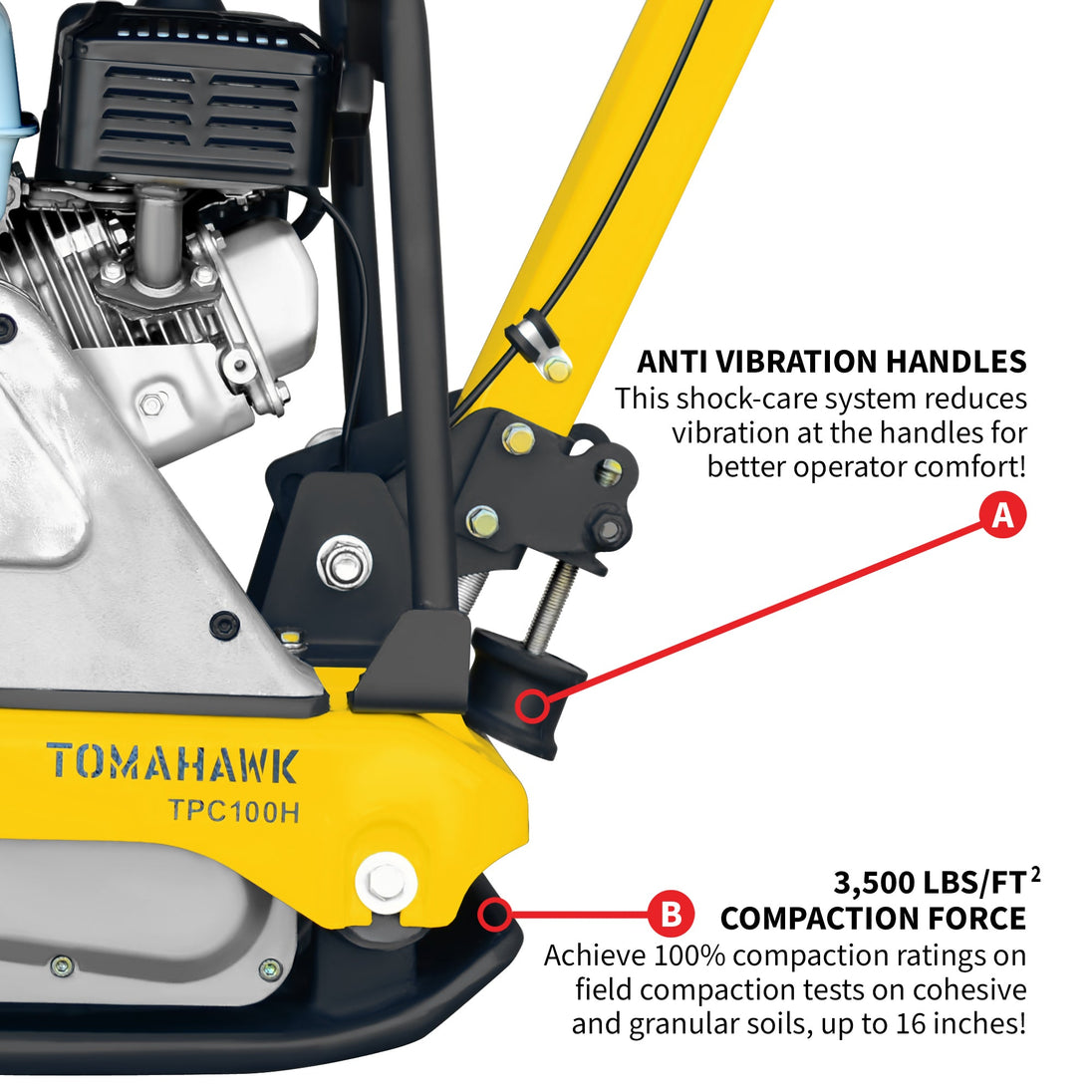 5.5 HP Honda Reverse Plate Compactor 19x14 Plate for Asphalt, Aggregate, Cohesive Soil Compaction - view 6