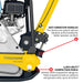 5.5 HP Honda Reverse Plate Compactor 19x14 Plate for Asphalt, Aggregate, Cohesive Soil Compaction - view 6