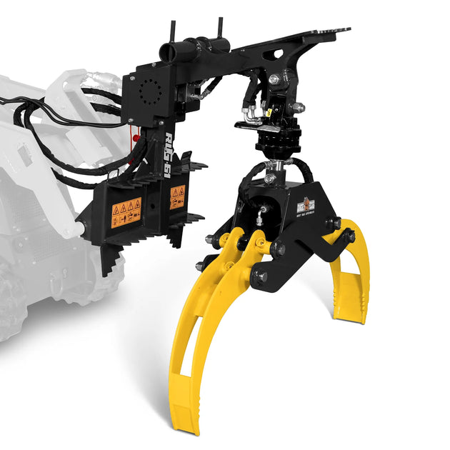 MechMaxx 59 inch Hydraulic Rotating Log Grapple mini skid steer attachment