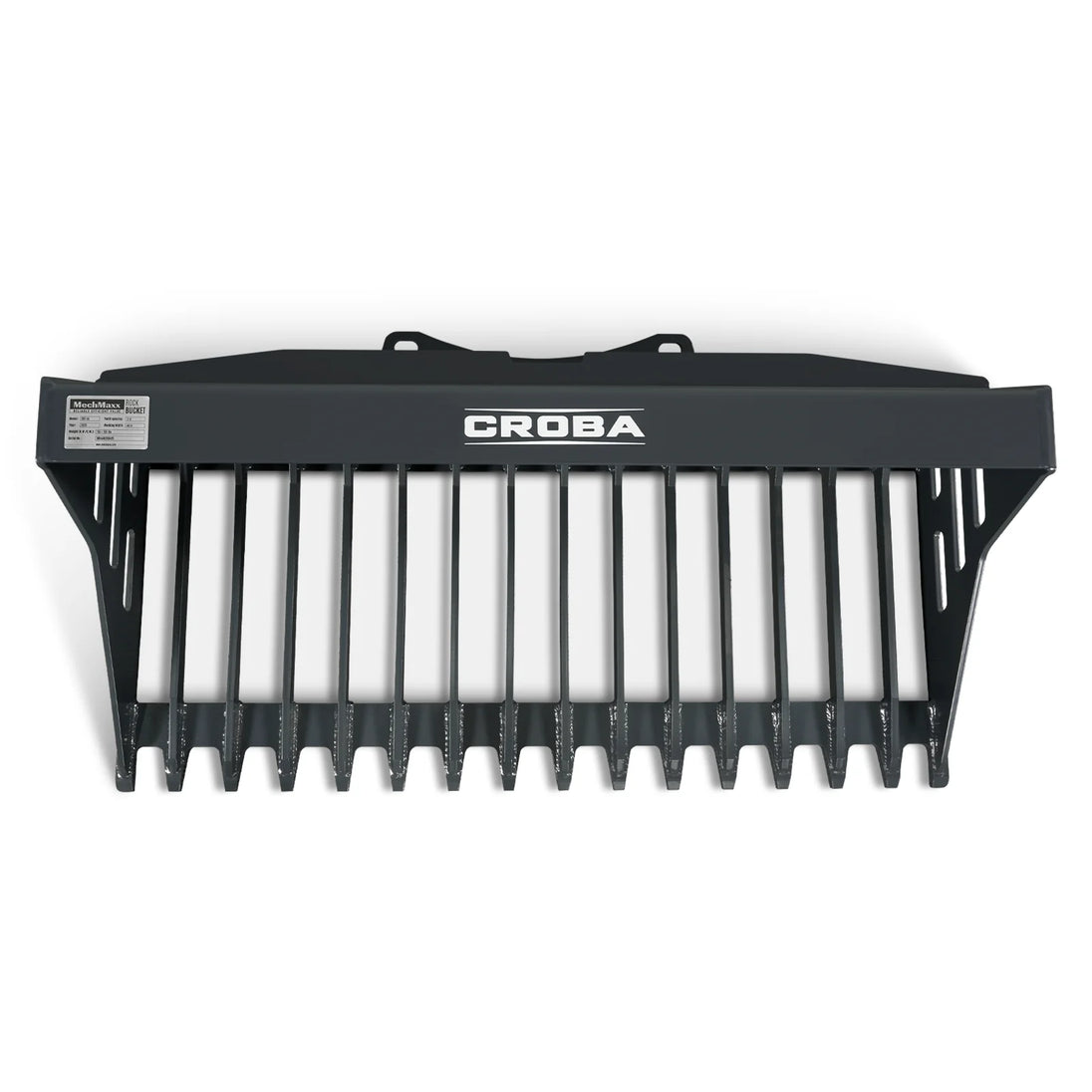 MechMaxx 44" Rock Bucket — Mini Skid Steer Attachment
