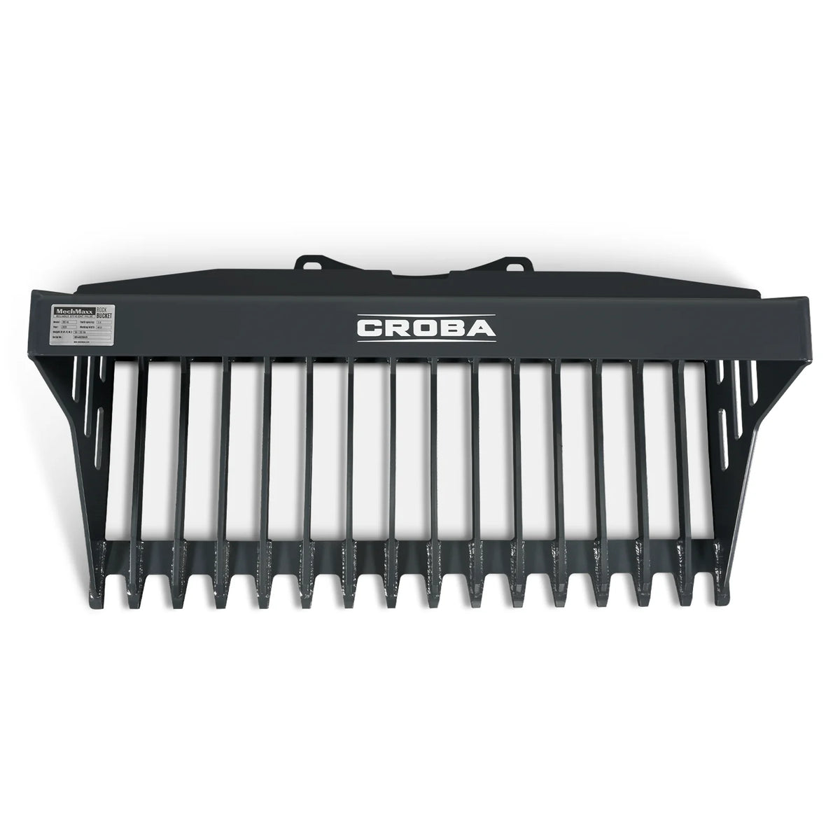 MechMaxx 44" Rock Bucket — Mini Skid Steer Attachment
