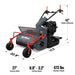 MechMaxx 27" Walk Behind Flail Mower, 10HP 302cc, Self-Propelled, Tracked, Electric Start, SFM27T - view 2