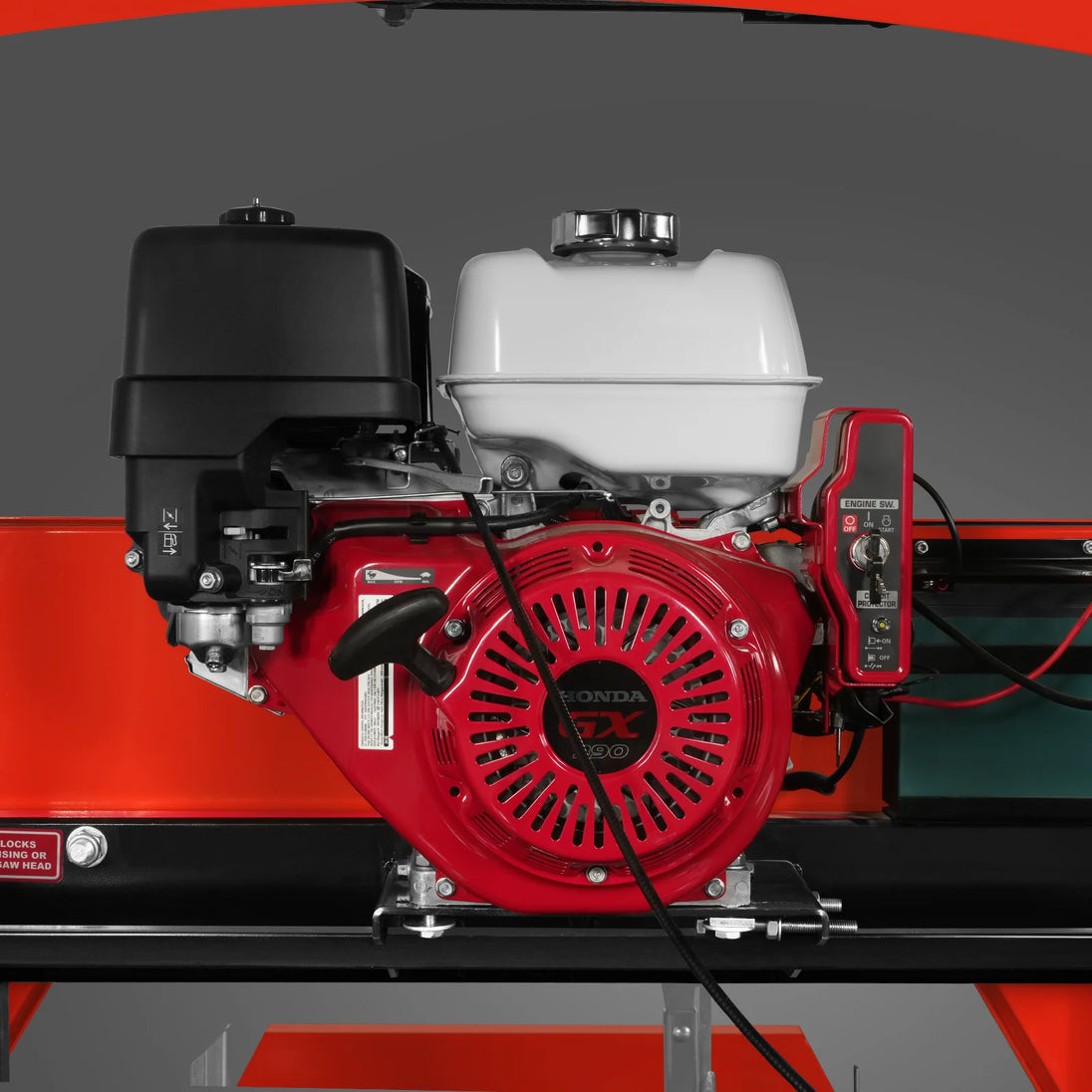MechMaxx 32" Portable Sawmill (5 x Blades Included), HONDA GX390 389cc E-Start Gasoline Engine, 26.5" Board Width, 20' Track Length (13' Track Length + 6.4' Track Extension Included) , SM-32 - view 4