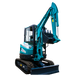 Sunward SWE25UF 2.5-ton zero-tail mini excavator with canopy, side view