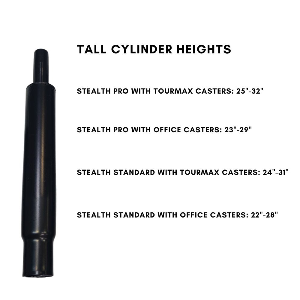 Replacement gas lift cylinder for Stealth chair
