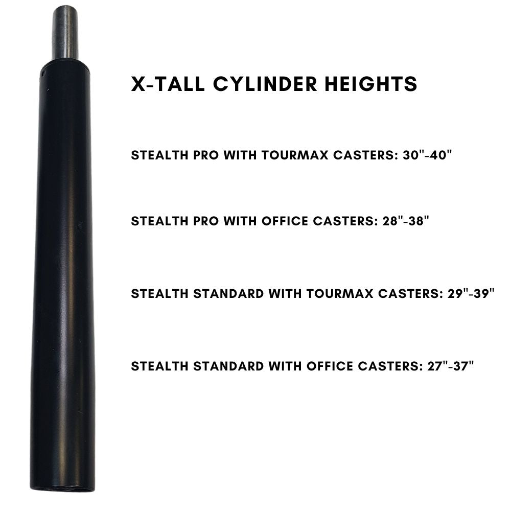 Replacement gas lift cylinder for Stealth chair