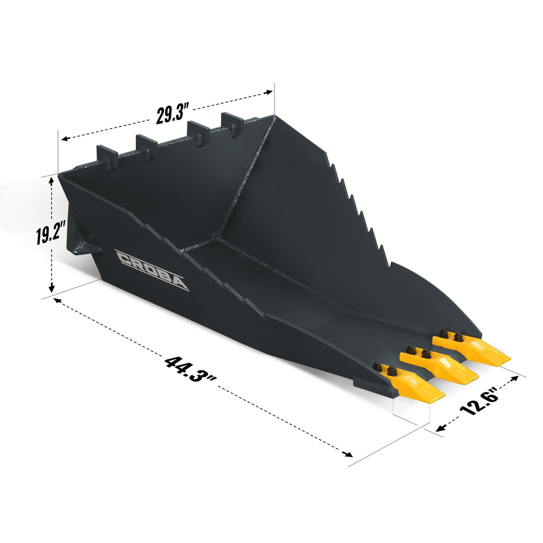 MechMaxx 16" Stump Bucket — Mini Skid Steer Attachment