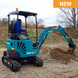 Sunward SWE18UF mini excavator working in a tight space