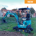 Sunward SWE18UF mini excavator Yanmar diesel engine bay