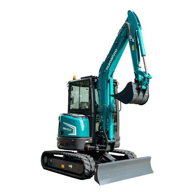 Sunward SWE35UF 3.5-ton zero-tail mini excavator, side view