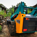 Sunward SWTL4538 compact track loader rear view with engine cover
