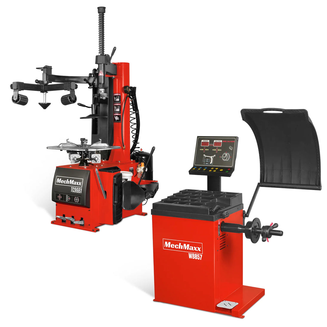 MechMaxx 24" Rim Assist Arm Tire Changer Wheel Balancer Bundle, TC9661, WB857