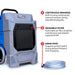 190 Pint Commercial Industrial Dehumidifier 7,000 ft² Rated LGR Integrated Pump Drain Hose - view 8