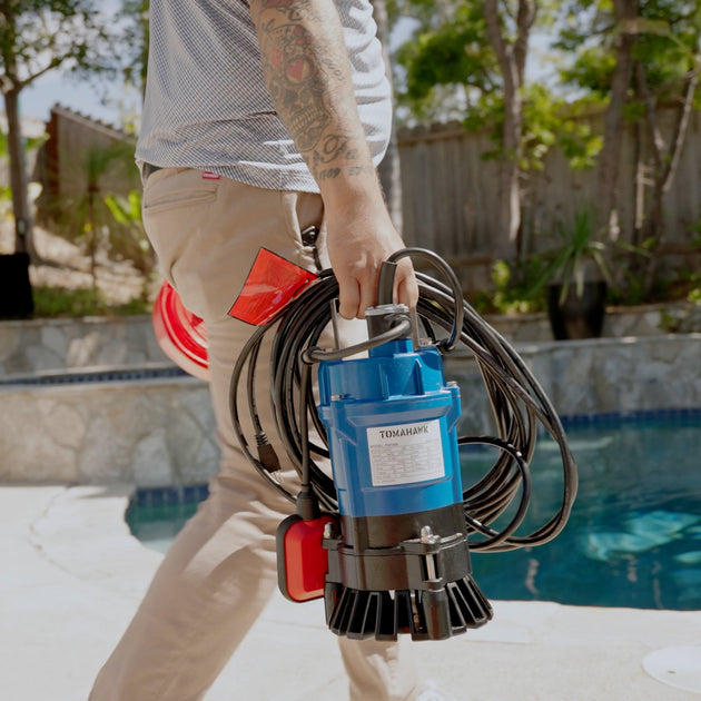Tomahawk 1/2 HP Submersible Trash Pump, 66 GPM / 3960 GPH, 400W 2" Discharge for Dewatering Flooded Basements, Pools, Irrigation - view 2