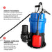 Tomahawk 1/2 HP Submersible Trash Pump, 66 GPM / 3960 GPH, 400W 2" Discharge for Dewatering Flooded Basements, Pools, Irrigation - view 7