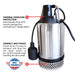 Tomahawk 1 HP Submersible Trash Pump, 73 GPM / 4380 GPH, 750W with Automatic Float Switch Top-Outlet for Flooded Basements, Pools, and Construction Sites - view 6