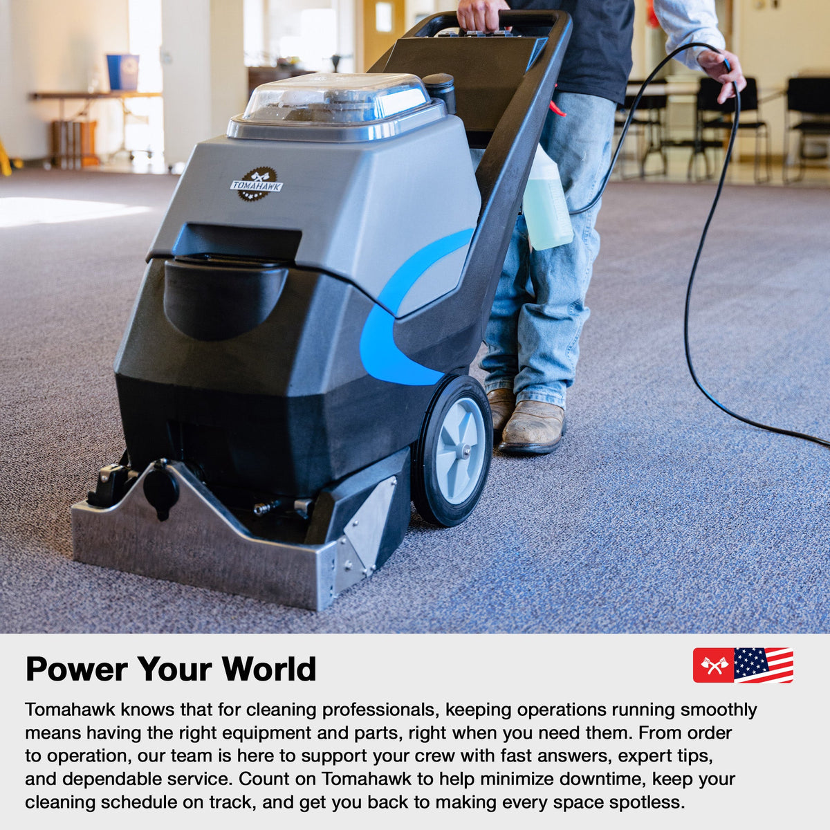 3-in-1 Commercial Carpet Extractor Cleaner, 18” Width, 9 Gallon Dual Tanks, Dual 1000W Motors for Hotels, Offices & Upholstery - view 9