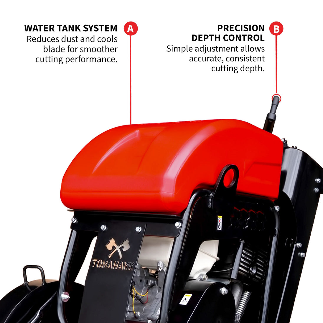 20 Inch Walk Behind Concrete Saw with 13 HP Honda Water Tank GX390 Engine for Asphalt Concrete Cutting - view 3
