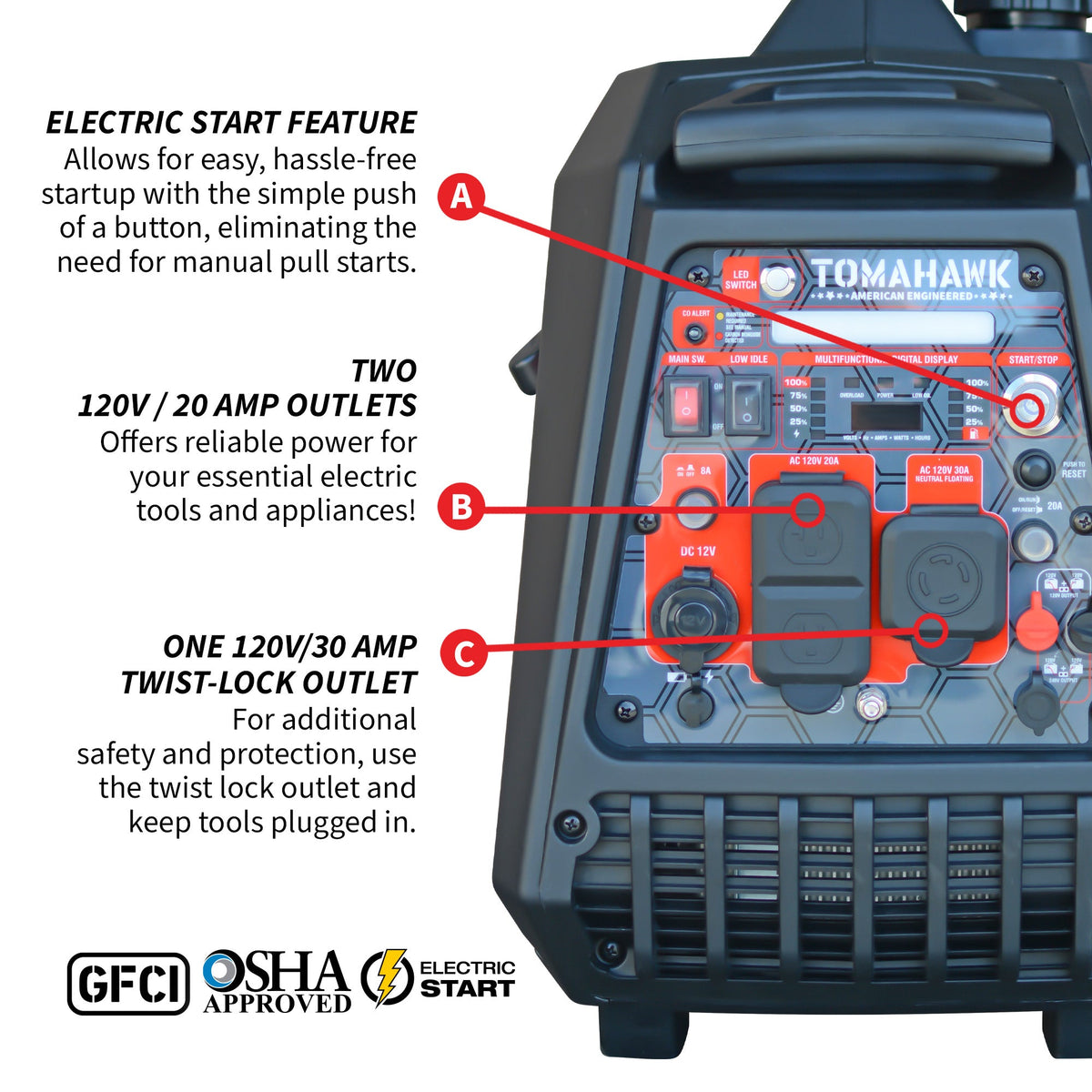 4500 Watt Inverter Generator Electronic Fuel Injection EFI Super Quiet Portable Gas Power Professional Use - view 7