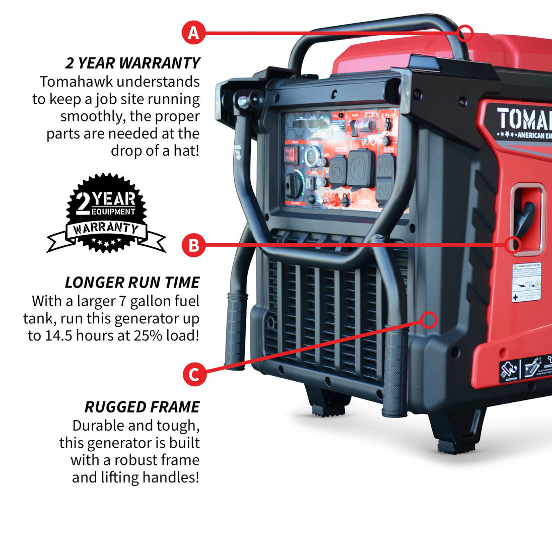 10,500 Watt Inverter Generator Electric Start Super Quiet Portable Gas Power Professional Use - view 7