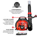 79.9cc Commercial Backpack Leaf Blower 1,272 CFM 222 MPH Lightweight Professional Gas Powered Blower Landscaping Lawn Care Property Maintenance - view 5