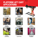 Electric Platform Truck Scissor Lift Table Cart Portable Powered Hydraulic 46" Height Warehouse Loading Dock Material Handling - view 9