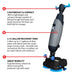 Electric Floor Scrubber Cleaner with 18” Power Mop Brushes Cordless 36V Battery Powered - view 6
