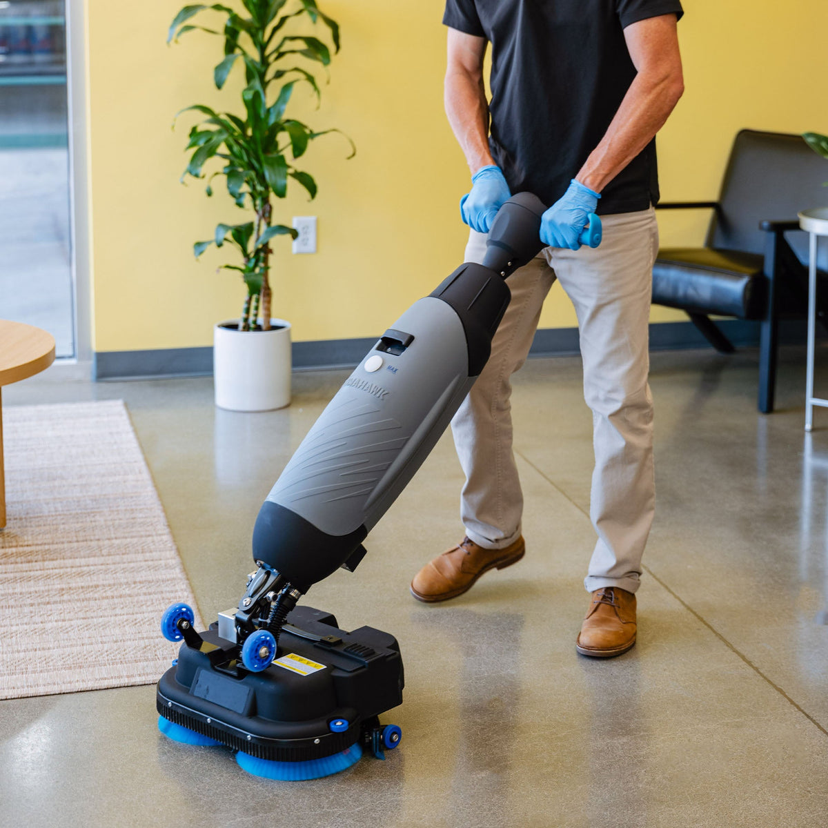 Electric Floor Scrubber Cleaner with 18” Power Mop Brushes Cordless 36V Battery Powered - view 10