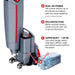 Tomahawk Electric Floor Scrubber Cleaner with 16” Power Mop Brushes Cordless Battery Powered - view 6