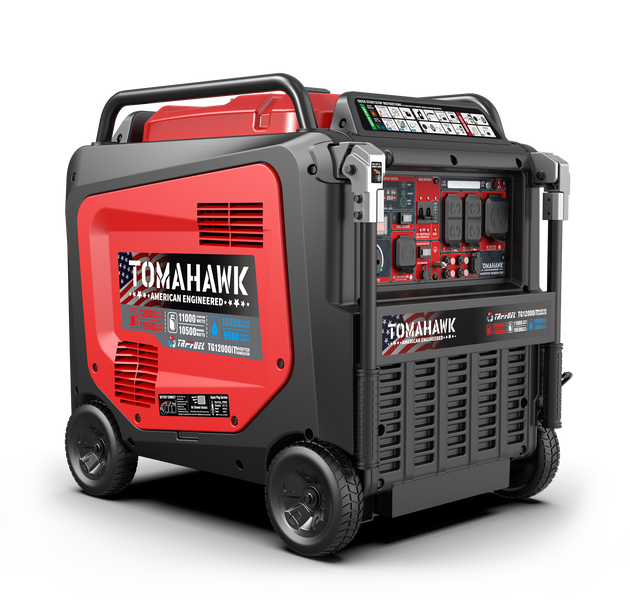 12,000 Watt Tri-Fuel Inverter Generator Electric Start 120V 240V Super Quiet LPG Natural Gas Portable Residential Home Use