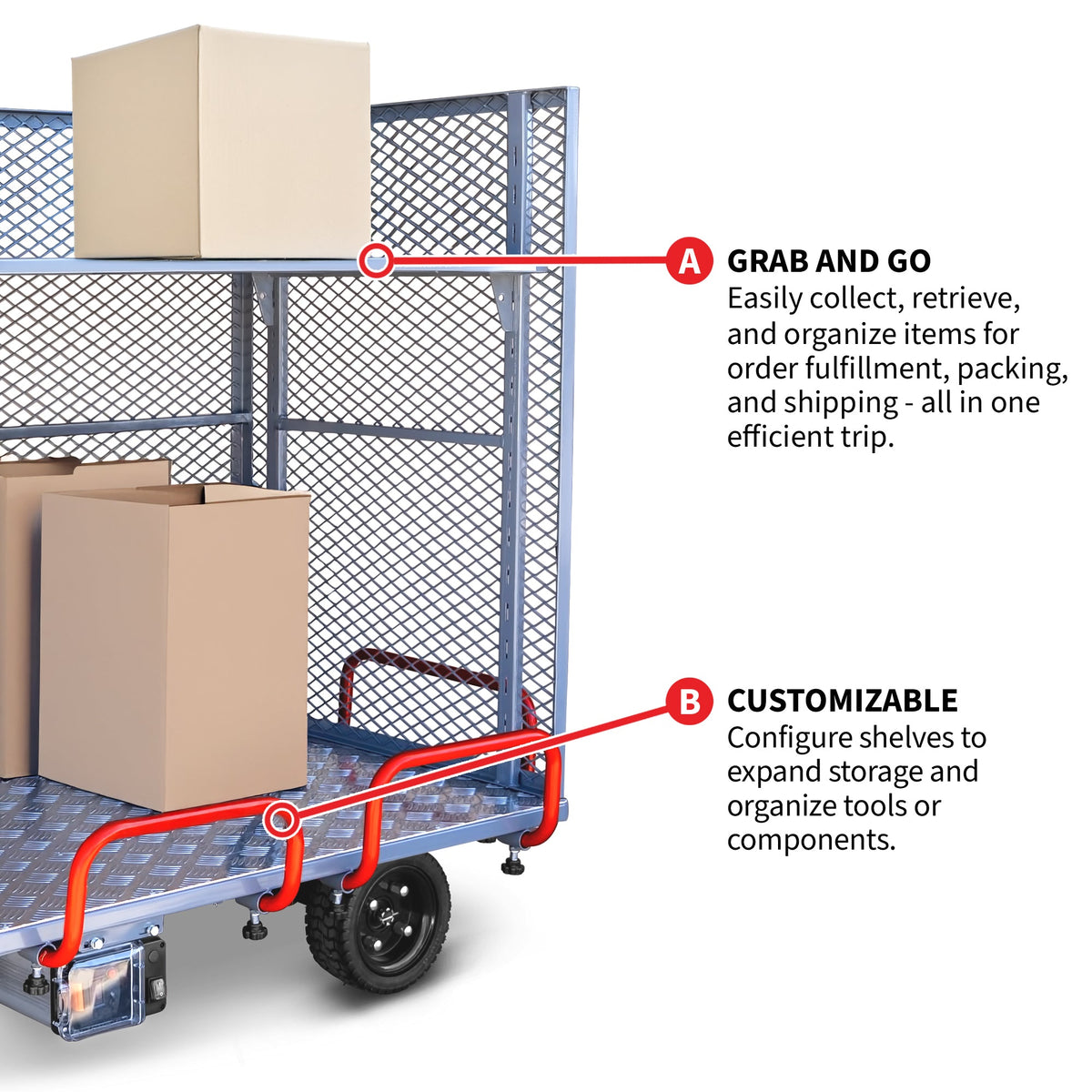 Powered Stock Picker 400kg Capacity for Warehouses, Shops & Material Handling - view 4