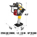 MechMaxx Honda GX100 Tamping Rammer with Wheel Kit, 2250 lb Impact Force Jumping Jack Tamper Compactor for Soil, Gravel, Backfill and Foundation, TR60H - view 2