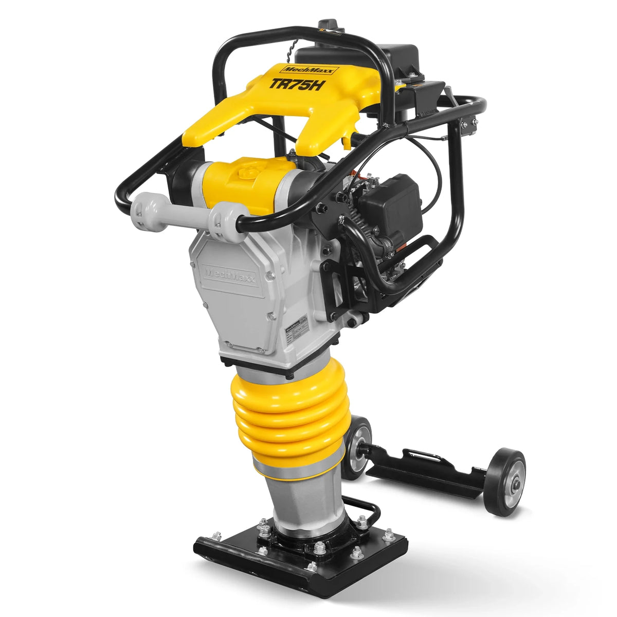 MechMaxx Honda GXR120 Tamping Rammer with Wheel Kit, 3150 lb Impact Force Jumping Jack Tamper Compactor for Soil, Gravel, Backfill and Foundation, TR75H