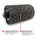 8-Inch Steel Wire Brush Drum Scarifier Attachment - view 5