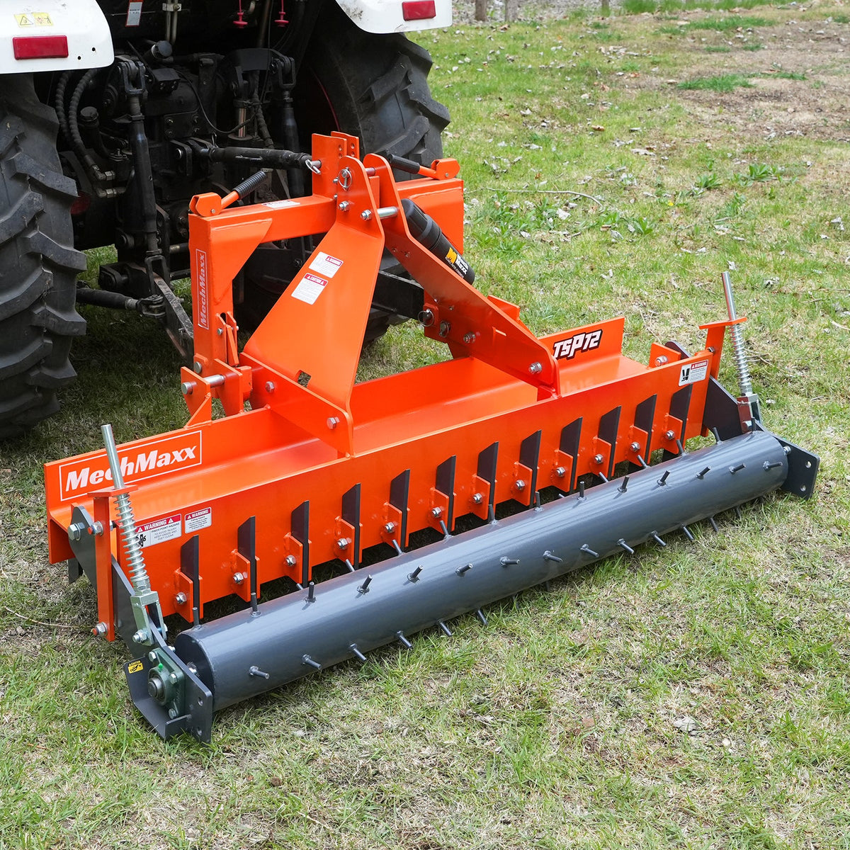 MechMaxx 72" Heavy Duty Soil Pulverizer, Single Spiked Roller, 25 Shanks, Category 1 and 2, 3 Point Hitch Tractor Attachment, TSP72 - view 8