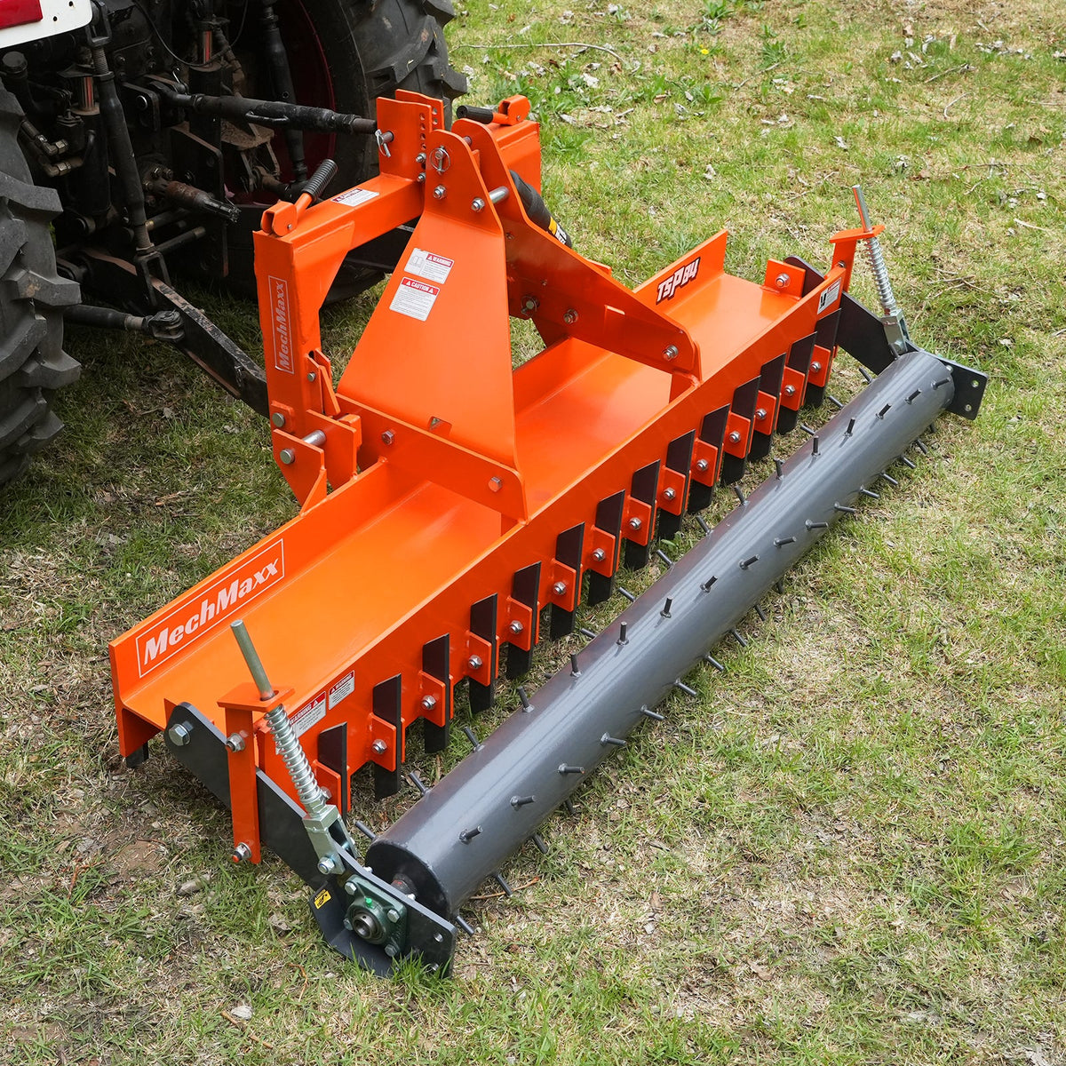 MechMaxx 84" Heavy Duty Soil Pulverizer, Single Spiked Roller, 29 Shanks, Category 1 and 2, 3 Point Hitch Tractor Attachment, TSP84 - view 8