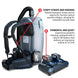 18V Battery Powered Backpack Vacuum 6L for Janitorial Cleaning – Lightweight Cordless Commercial Vacuum with Quiet Operation - view 7