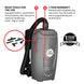 Electric Backpack Vacuum 6 qt Lightweight Commercial High-Performance Cleaning Solution - view 5