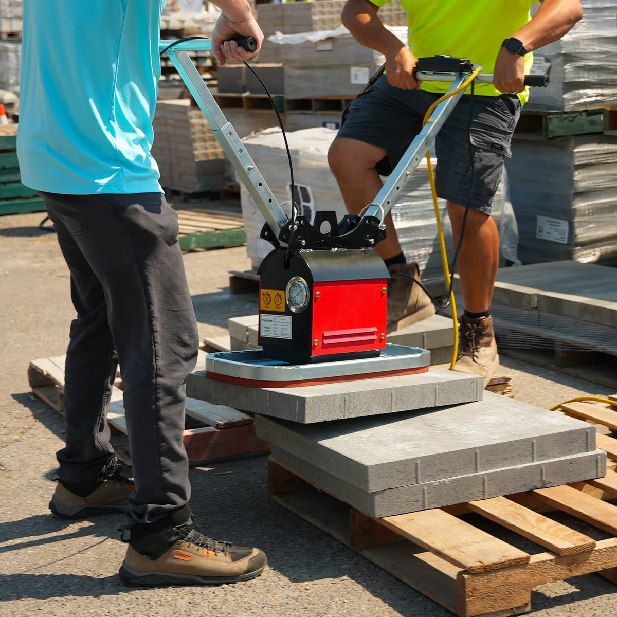Tomahawk 440 lb Electric Paver Slab Vacuum Lifter 1200W for Hardscaping, Concrete, and Stone Placement - view 2